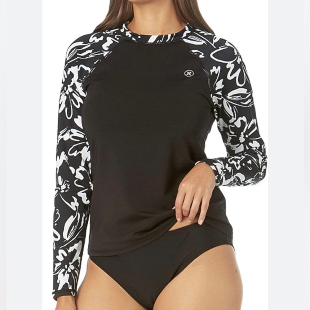 Hurley : 50+ tropical print raglan rash guard